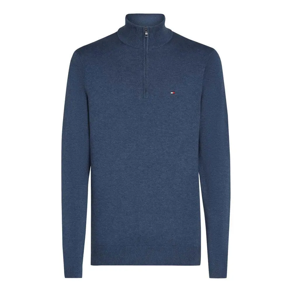 Tommy Hilfiger Flag Embroidery Quarter-Zip Jumper